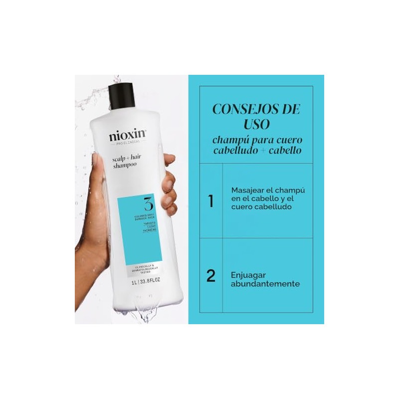 Nioxin - Sistema 3 - Champú Fortalecedor - Para Cabello