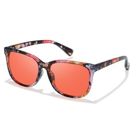 SODQW Aviator Blue Light Blocking Glasses for Women Men Reduce Eyestrain Orange Anti Blue Eyeglasses for Computer TV Gaming