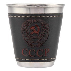 Shot Glasses 4pcs, 70ml Stainless Steel Shot Cups with PU Leather Cover and Case Reusable Unbreakable Shot Glasses Travel Drinkware