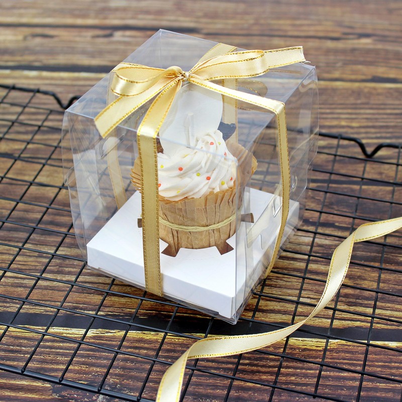 YankMooM Individual Cupcake Boxes,20 Pcs Clear Cupcake Display Boxes with