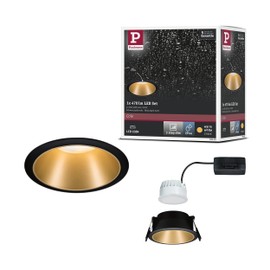 Paulmann Cole Coin Recessed Spotlight 3 Levels Dimmable Diameter 88 mm 1 x 6.5 W 460 Lumen IP44 Splashproof Protection 2700 Kelvin Recessed Light
