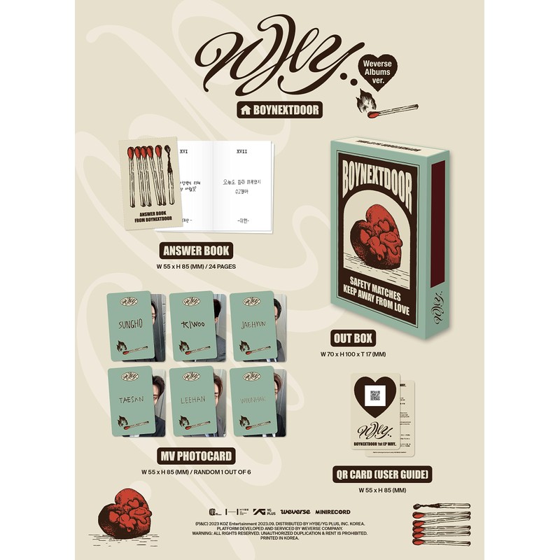 BOYNEXTDOOR 1st EP 'WHY..' (Weverse Albums ver.)(韓国盤）