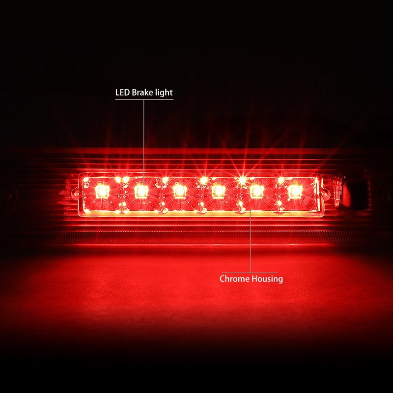DNA motoring Chrome 3BL-JLIR08-LED-CH LED Third Brake Light