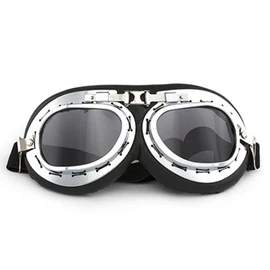 Motorcycle Goggles for Men - Windproof Pilot Goggles for Motorcycle Riding,Motorcycle Goggles Over Glasses with Adjustable Straps, Motocross Goggles for Adults