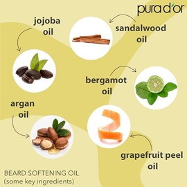 PURA D'OR Beard Oil (4oz Value Size) 100% Pure & Natural Leave-In Conditioner and Softener, For Groomed Beard Growth, Mustache, Face and Skin, For Men
