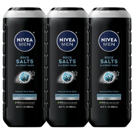 NIVEA Rock Salts Body Wash 16.9 oz - 3 Pack