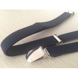 VPbao Y Type Suspenders, Unisex, Wide Type with Stability, Men's, Women's, Kids, Casual, 1.5cm wide navy