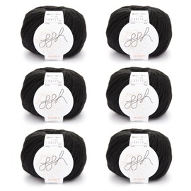 ggh Husky Box - 6 Balls - Thick Virgin Wool - Suitable for Knitting or Crochet - Colour 001 - Black