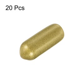 QUARKZMAN 20 Stück Gummikappen Gummi Endkappen 6 mm ID Gummi Stopfen Verschlusskappe Vinyl PVC Bolzenkappe Schraubengewinde Rundrohr Bolzenkappenabdeckung Gewindeschutz, Golden