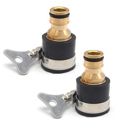 Uni-Fine Garden Hose Quick Connector Brass Quick Hose End Connector Garden Hose Nozzle Connect Kit for Kitchen Garden Outdoor Hose Pipe Tool