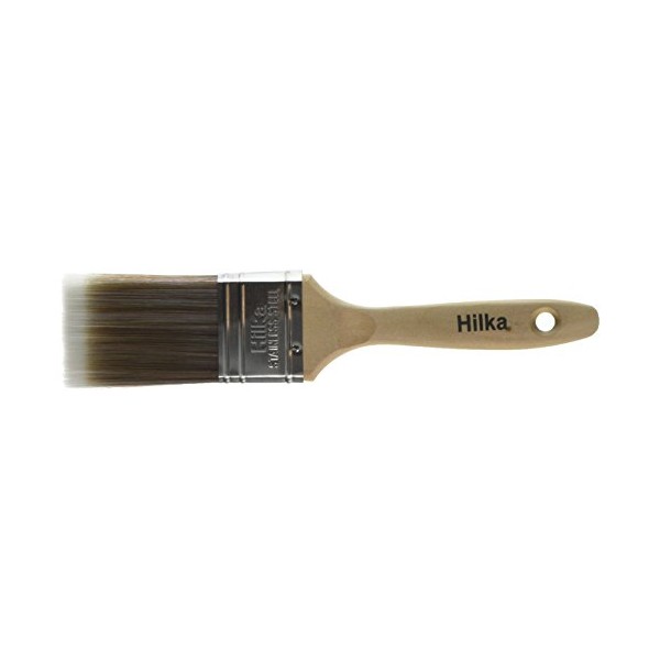 Hilka Tools 78710020 Wooden Synthetic Bristle Paint Brushes, Brown, 2-Inch