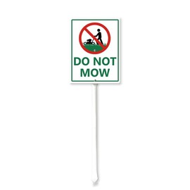 Ymaotrade Do Not Mow Sign For Yard and Stake Kit, Do Not Mow Yard Grass Lawn Sign, Sturdy Aluminum Sign Rust Free, Fade Resistant 7×8.8inch