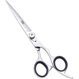 G4 Vision Hair Cutting Scissors Sharp Blades Hair Barber Shears Mustache Adjustment Screw J2 Stainless Steel Hair Scissor Haircut Hairdresser Shear for Kids Men and Women (6 In)