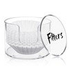 Acrylic Coffee Filter Holder with Lid, Reusable Coffee Filter Storage