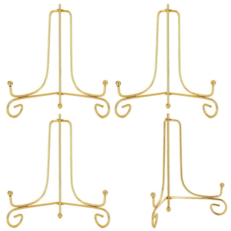 LIONWEI LIONWELI 6 Inch Gold Iron Plate Stand Holder Easel