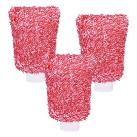 Car Wash Mitt, 3 Pcs Double Sided Car Wash Gloves, Car Washing Kit, Quick-Dry Car Mitt, Soft, Absorbent, and Anti-Scratch Cleaning Gloves, for Car Cleaning Household Cleaning(Red)