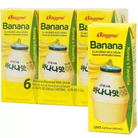 Binggrae Banana Flavored Milk Drink 6.8 oz x 24 Packs~7/29/202