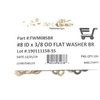 #8 ID x 3/8 OD Solid Brass Flat Washer (100