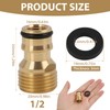 High-quality tap hose adapter, 3/4 inch male thread, brass plug-in