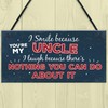 RED OCEAN Funny Uncle Birthday Gifts Presents Hanging Plaque Keepsake