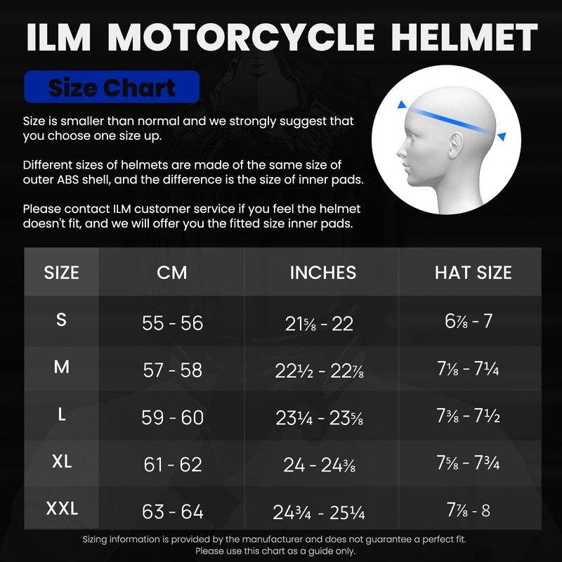 ILM Modular Motorcycle Helmets for Adults Men Full Face Flip