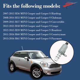 OKAY MOTOR Pack of 2 Engine Variable Valve Timing Solenoid (VVT) for 2007-2016 Mini Cooper S Gen2 R55 R56 R57 R58 R59 R60 R61 1.6L 917-243 11367604292 2 Pcs