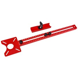 4 in 1 Router Milling Groove Bracket, Aluminum Alloy Router Circle Cutting Jig, Multifunctional Cabinet Hardware Jig Router Circle Cutting Jig for Router Tool(SIZE:400mm+slottin-EdgeMilling)