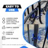 DocksLocks Anti-Theft Weatherproof Coiled Security Cable with Reinforced Looped Ends