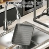 uwoneg kitchen pot lid storage rack with tray, pot lid