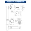 Anpean Brass Tip-Toe Tub Drain Kit with Basket Strainer and