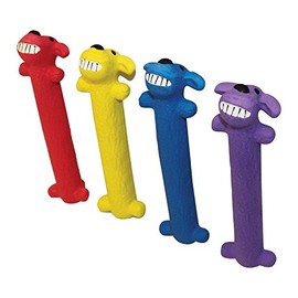 Multipet International 61035 6" Latex Loofa Dog Toy Assorted Colors