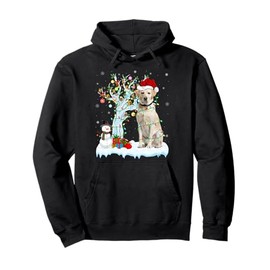 Xmas Tree Decoration Lights Labrador Retriever Dog Christmas Pullover Hoodie