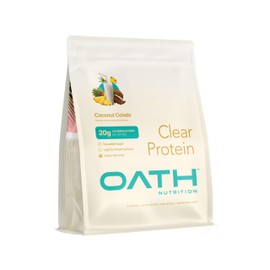 Oath Nutrition Clear Whey Isolate Protein Powder, Coconut Colada, 20g Complete Protein per Serving, No Added Sugar, Grass-Fed, 18 Servings