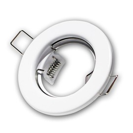 5x Recessed Lamps White Frame, Fixed, Mr16, 12 V