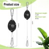 Plant Pulleys, Heavy Duty Retractable Hangers, 304 Stainless Steel Rope,