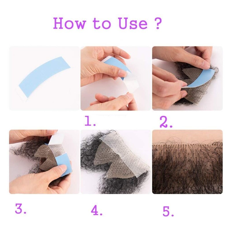 Simulation of Female Fake pubic Hair Adhesive Prosthetic Hair Paste