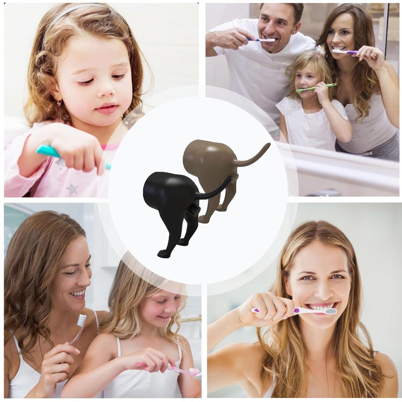 ZSRVAJ 2 Pcs Pooping Dog Butt Toothpaste Topper, Dog Poop