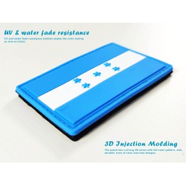 JBCD Honduras Flag Patch Honduran Tactical Patch - PVC Rubber Hook and Loop Fastener Patch, 2 Pack