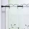Delien Voile 1 Piece Net Curtains, Short Curtains, Embroidery, Bistro