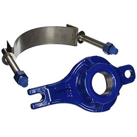 Smith-Blair Ductile Iron with Stainless Steel 304 Straps Repair Clamp, Service Saddle, Stainless Steel Bolt, 2 Bolts, 6" Pipe Size, 1-1/2" IP Outlet