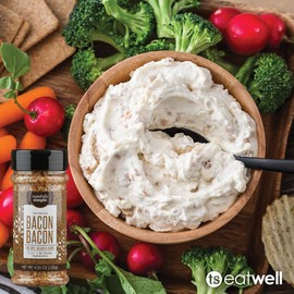 Tastefully Simple Bacon Bacon Seasoning, Great on Salads, Stir-Frys, Burgers and More, Vegan, Kosher, Keto, and Paleo, No MSG or Gluten Ingredients, 4.25 oz (Pack of 3)