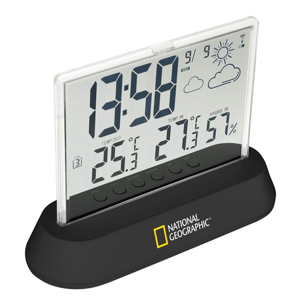 National Geographic Wireless weather station with outdoor sensor in transparent