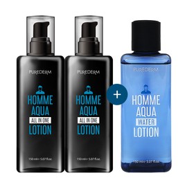 Purederm [3 packs] 2 all-in-one lotions for men 150ml + 1 water skin 150ml / 퓨어덤 [3개구성] 남성용 올인원 로션 150ml 2개 + 워터스킨150ml 1개
