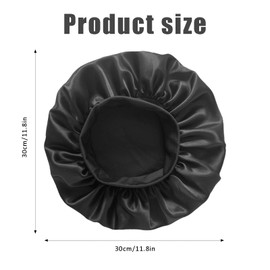 Zcbzbn Sleep Silk Fedora, Silk Hat, Satin Hair Cover, Night Hair Cover, Hair Care, Breathable Satin Fedora for Curly Straight Hair, black