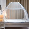 One-Touch Foldable Blue Mosquito Net with Integrated Bottom 180X200cm