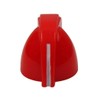 FLEOR 6pcs Red Plastic Guitar Amp Knobs Chicken Head Style