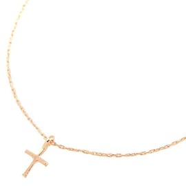 Jewelry Shop M n3450 Women's Mini Cross, Cross, Simple, Extra Fine Chain, Skin Jewelry, Hypoallergenic, Made in Japan, Silver Brass Silver Brass Yellow Gold, No Gemstone