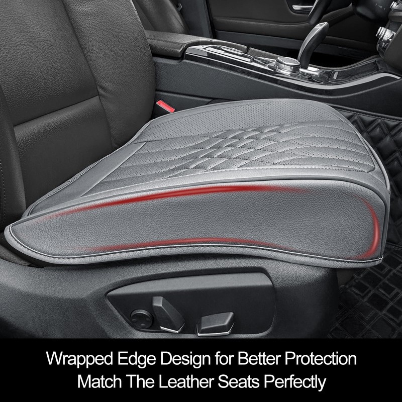 1-Pack Leather Front Car Seat Covers - Bottom Car Seat