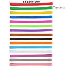 Rubber Bands Silicone 15 Pcs 5.5inch Elastic Bands for Notebook Books Cooking Wrapping Rubber Bands Boxes Wraps Office Supplies