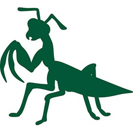 ANGDEST Praying Mantis Silhouette Funny (Green) (Set of 2) Premium Waterproof Vinyl Decal Stickers for Laptop Phone Accessory Helmet Car Window Bumper Mug Tuber Cup Door Wall Decoration